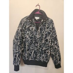 90s Vintage Tehama Bamboo Leaf Windbreaker Jacket - Retro Tiki Tropical Gorpcore